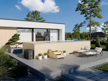 Basen Drewniany z wkładem polipropylenowym 680cm x 240cm