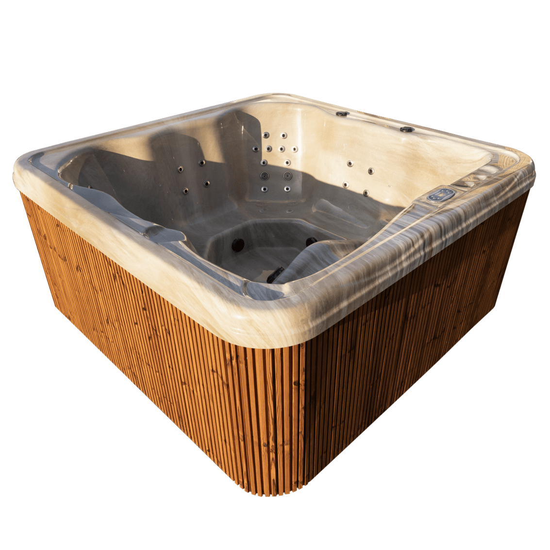 Wanna - jasny marmur + lamele Wanna - jasny marmur + lamele