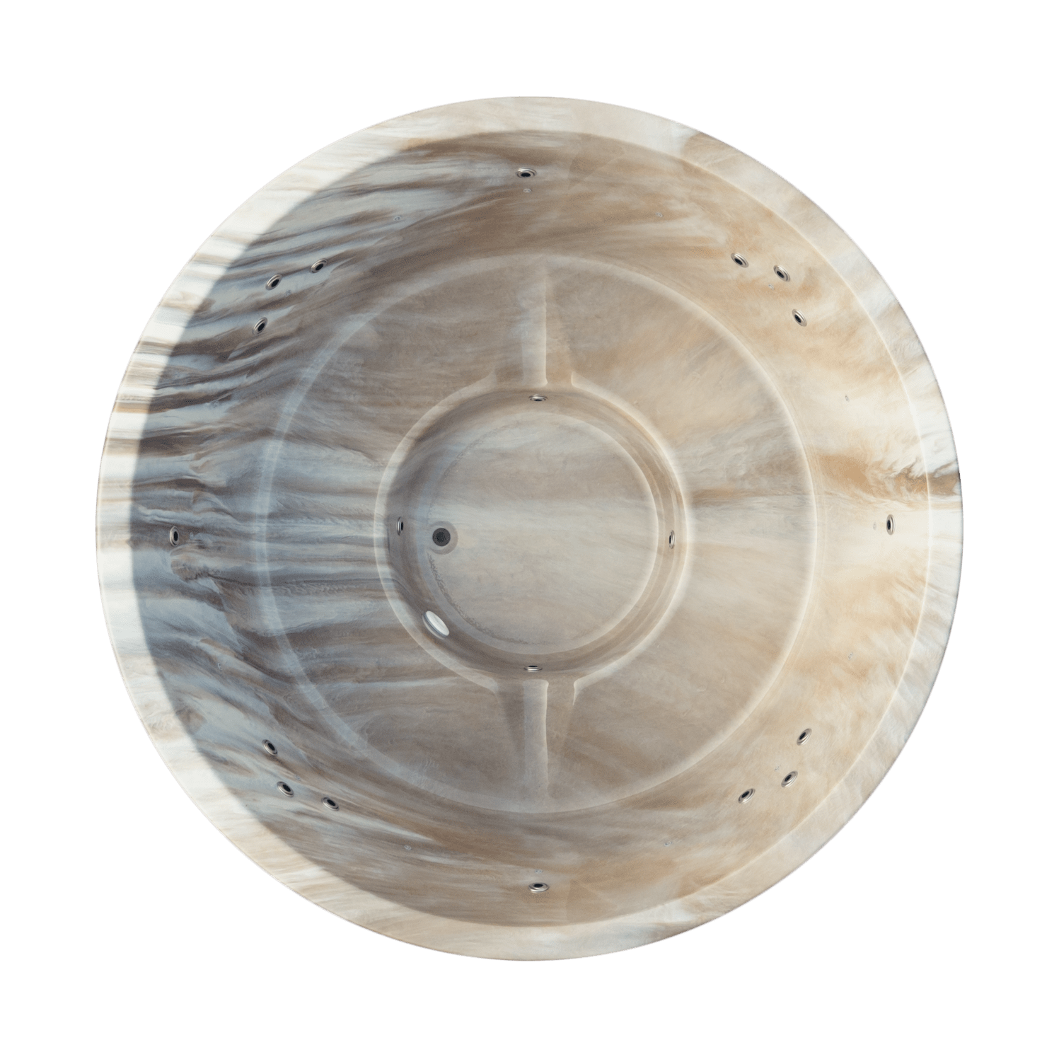 Wanna - jasny marmur (okrągły kształt) zrzut niecki Wanna - jasny marmur (okrągły kształt) zrzut niecki