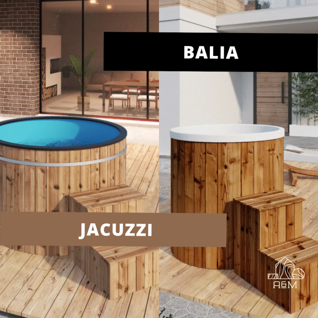 balia czy jacuzzi zimą – Domki Sauny